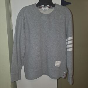 Thom Browne classic loopback 4 bar sweatshirt size 4 extra small or small grey